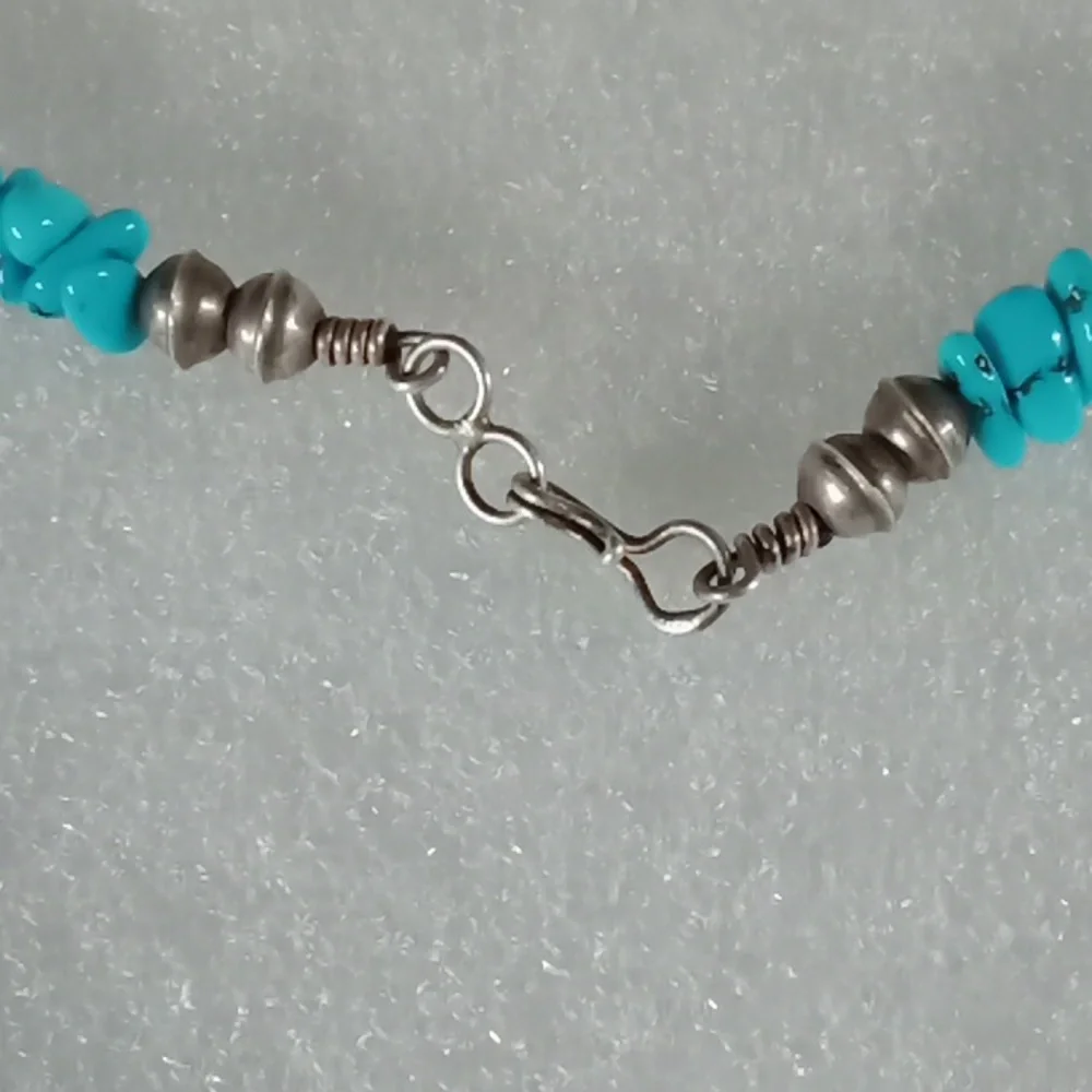 Turquoise Chip Necklace #A364 - Picture 2 of 10